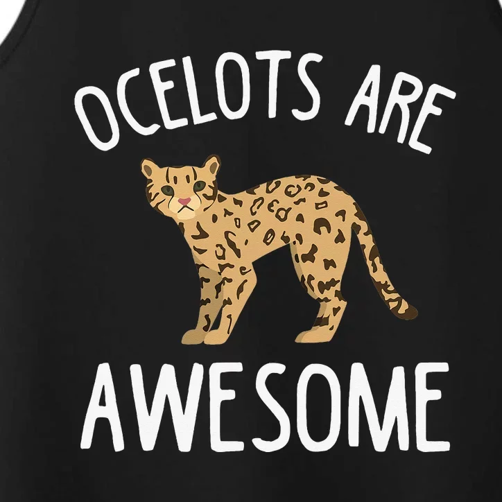 Ocelot Apparel Amazing Funny Ocelots Cat Lover Design Performance Tank