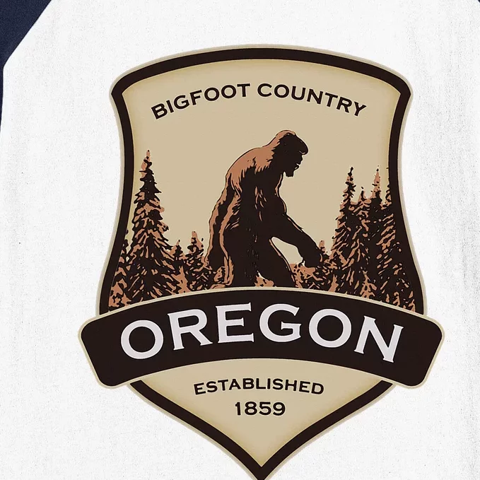 Oregon And A Bigfoot Or A Sasquatch Baseball Sleeve Shirt