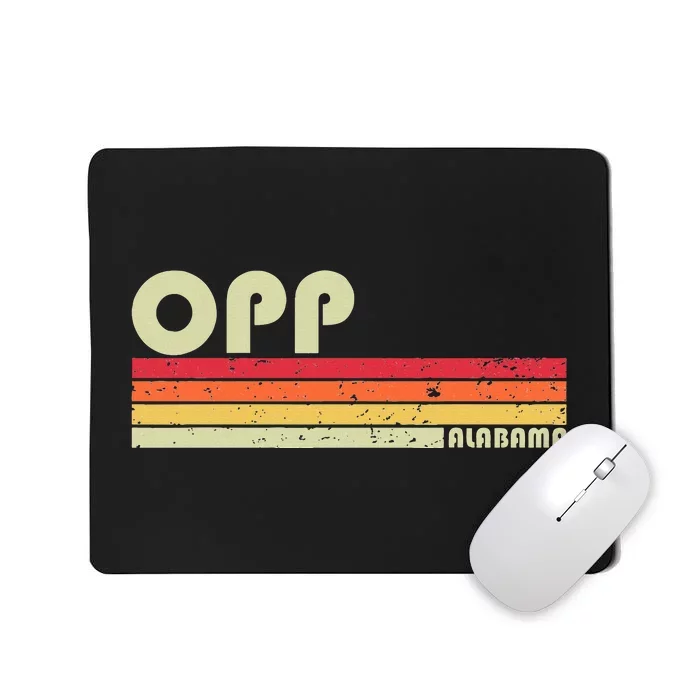 Opp Al Alabama Funny City Home Roots Gift Retro 70s 80s Mousepad