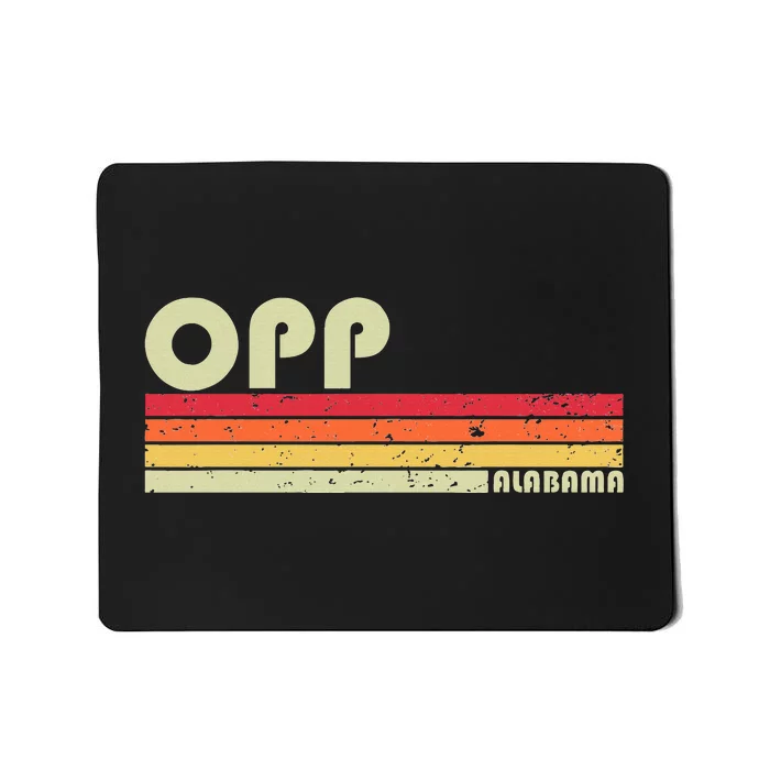 Opp Al Alabama Funny City Home Roots Gift Retro 70s 80s Mousepad