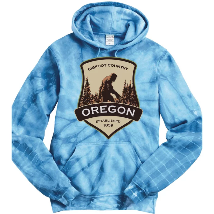 Oregon And A Bigfoot Or A Sasquatch Tie Dye Hoodie