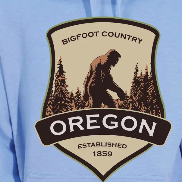 Oregon And A Bigfoot Or A Sasquatch Unisex Surf Hoodie