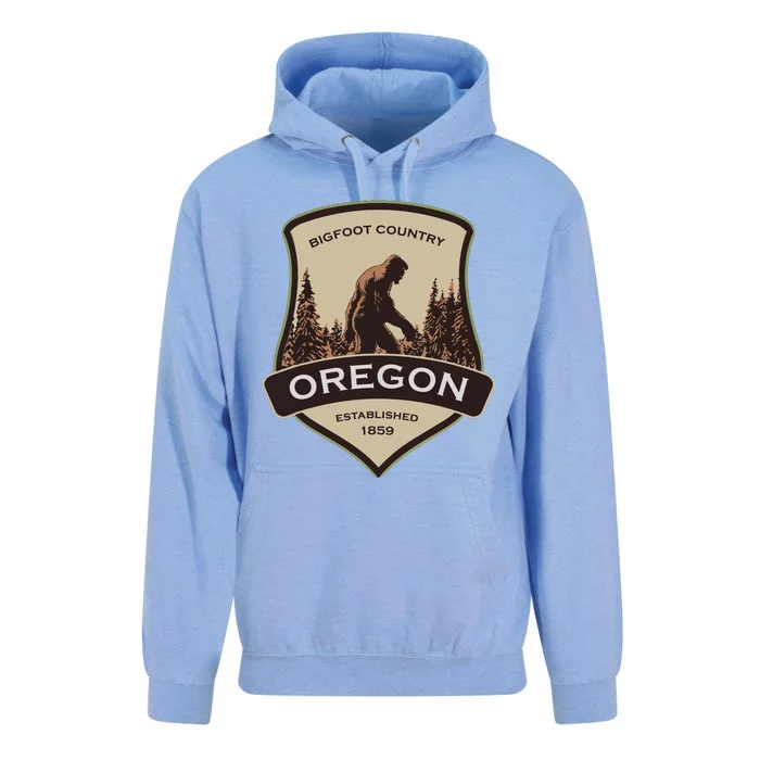 Oregon And A Bigfoot Or A Sasquatch Unisex Surf Hoodie