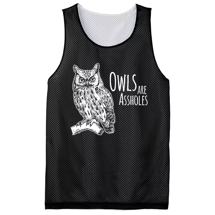 Owls Are Assholes Mesh Reversible Basketball Jersey Tank