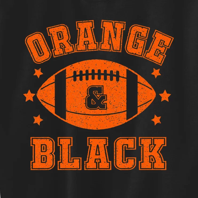 Orange And Black School Spirit Kids Sweatshirt