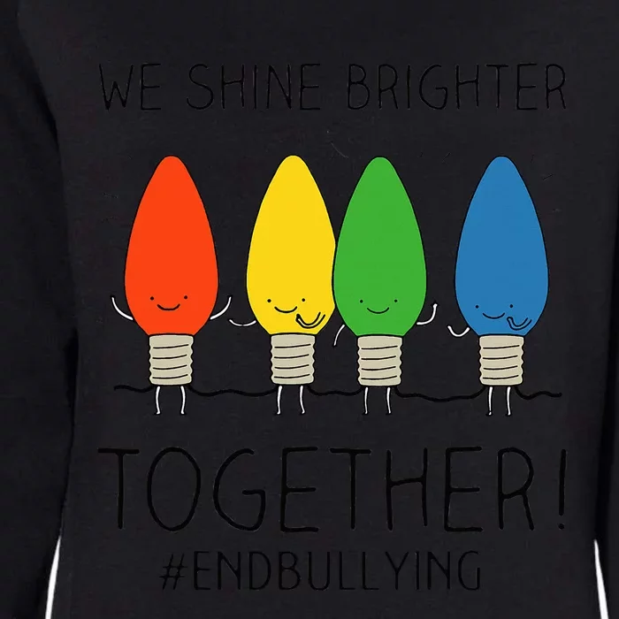 Orange Anti Bullying Unity Day Shine Brighter Together Womens California Wash Sweatshirt