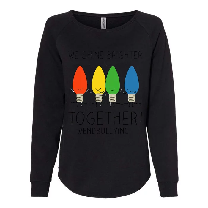 Orange Anti Bullying Unity Day Shine Brighter Together Womens California Wash Sweatshirt