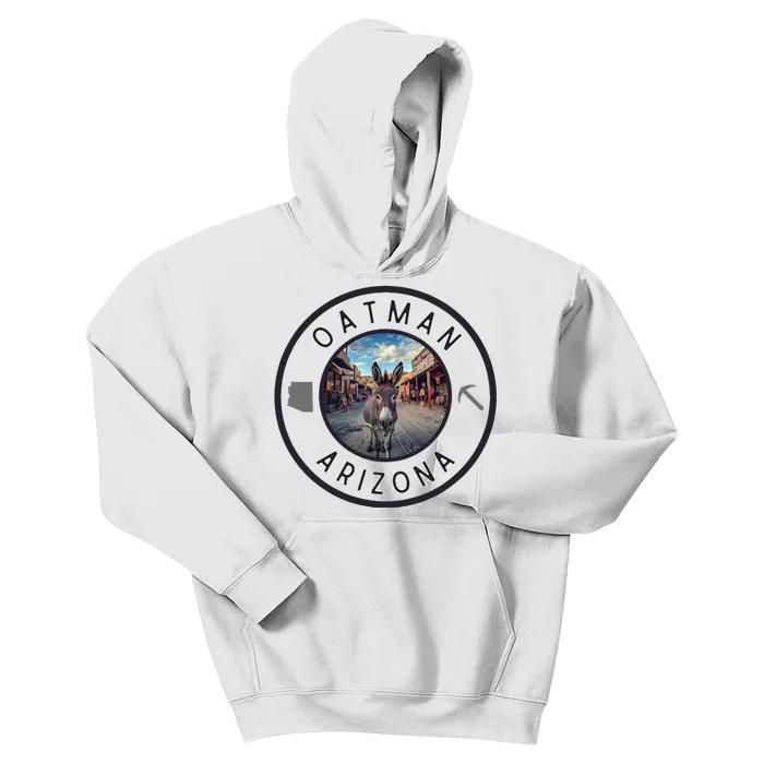 Oatman Arizona Burro In Town Kids Hoodie