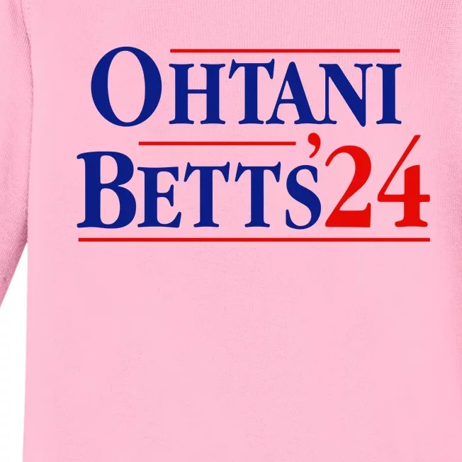 Ohtani And Betts 24 Baby Long Sleeve Bodysuit