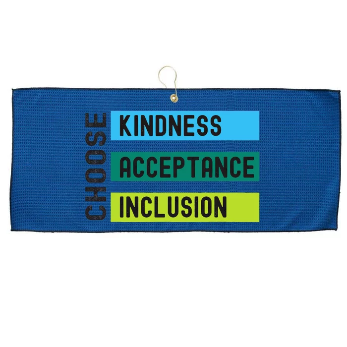 Orange AntiBulling Choose Kindness Acceptance Inclusion Large Microfiber Waffle Golf Towel