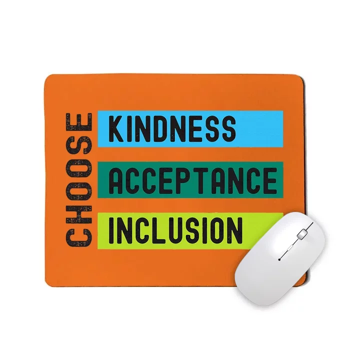 Orange AntiBulling Choose Kindness Acceptance Inclusion Mousepad