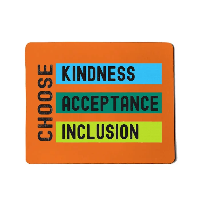 Orange AntiBulling Choose Kindness Acceptance Inclusion Mousepad