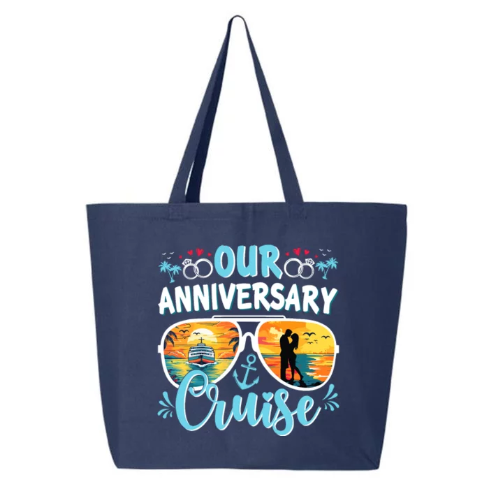 Our Anniversary Cruise Husband Wife Couples Cruise Vacation 25L Jumbo Tote