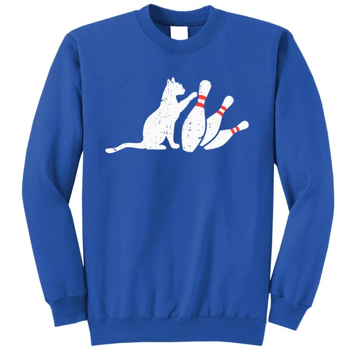 Ornery Alley Cat Tipping Funny Bowling Attire Sweatshirt