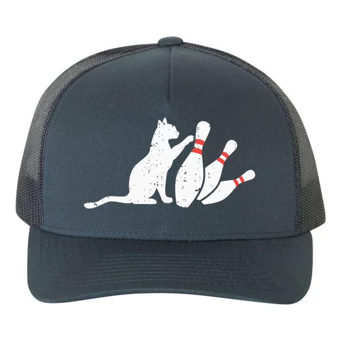 Ornery Alley Cat Tipping Funny Bowling Attire Yupoong Adult 5-Panel Trucker Hat