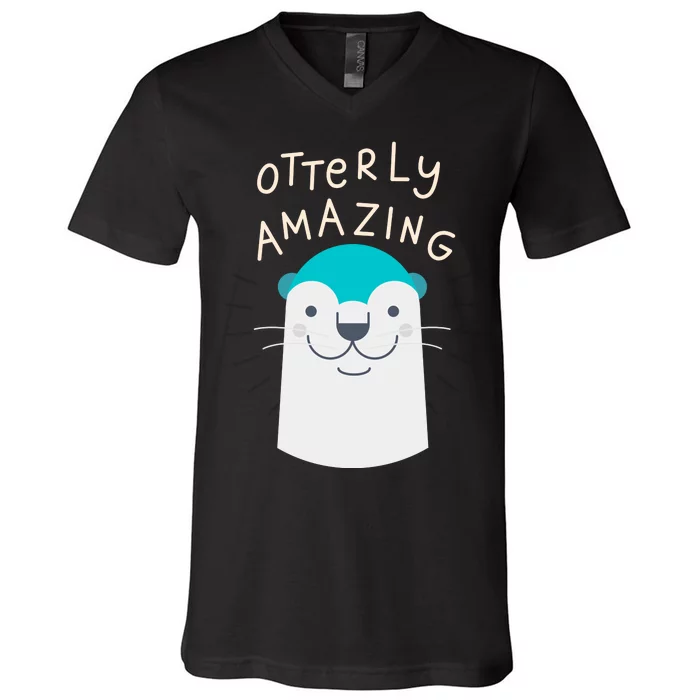 Otterly Amazing Cute Funny V-Neck T-Shirt