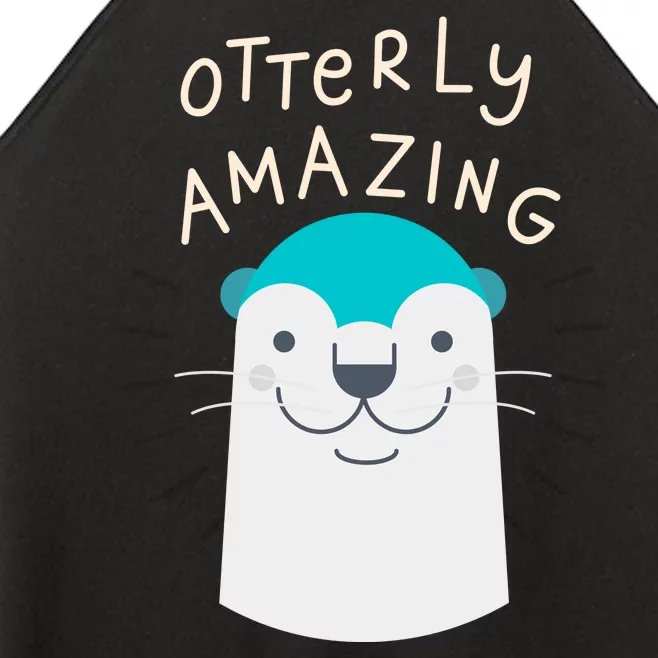 Otterly Amazing Cute Funny Women’s Perfect Tri Rocker Tank