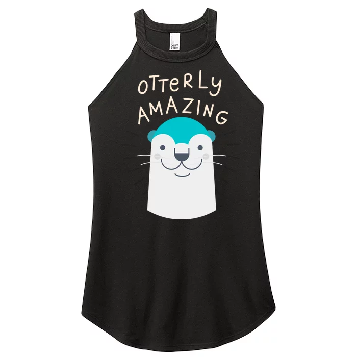 Otterly Amazing Cute Funny Women’s Perfect Tri Rocker Tank