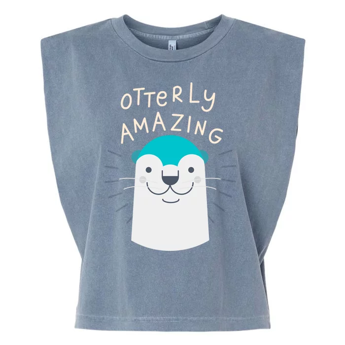 Otterly Amazing Cute Funny Garment-Dyed Women's Muscle Tee