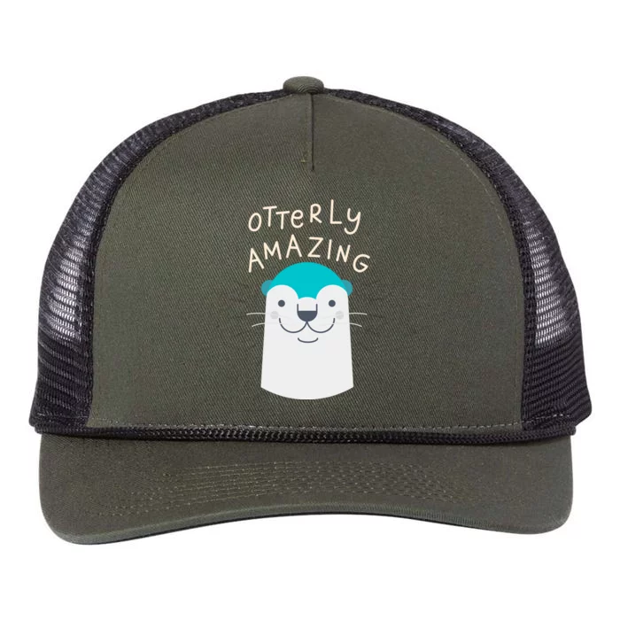 Otterly Amazing Cute Funny Retro Rope Trucker Hat Cap