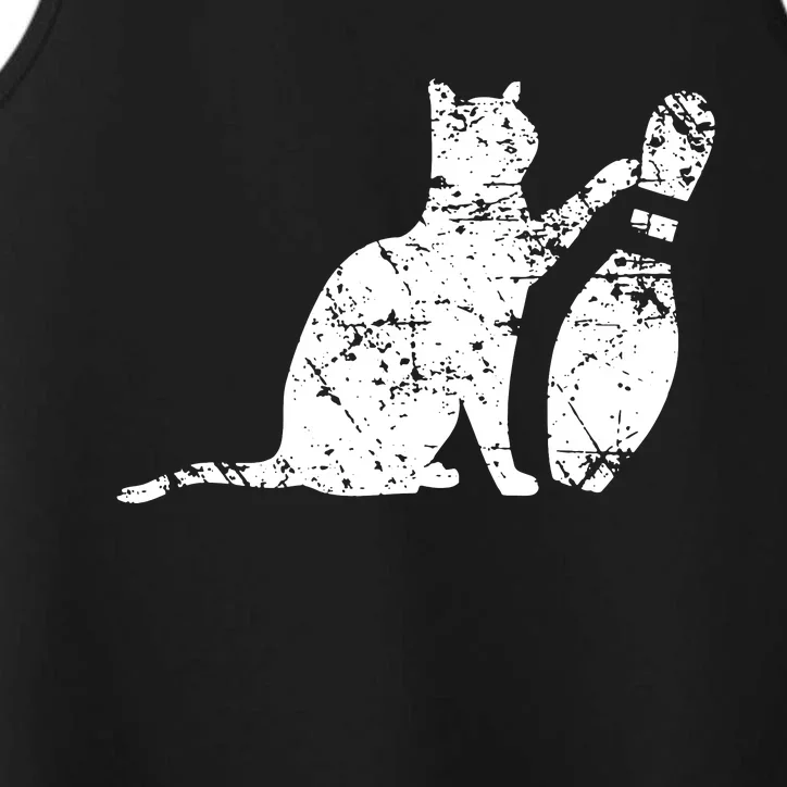 Ornery Alley Cat Tipping Bowling Pin Performance Tank