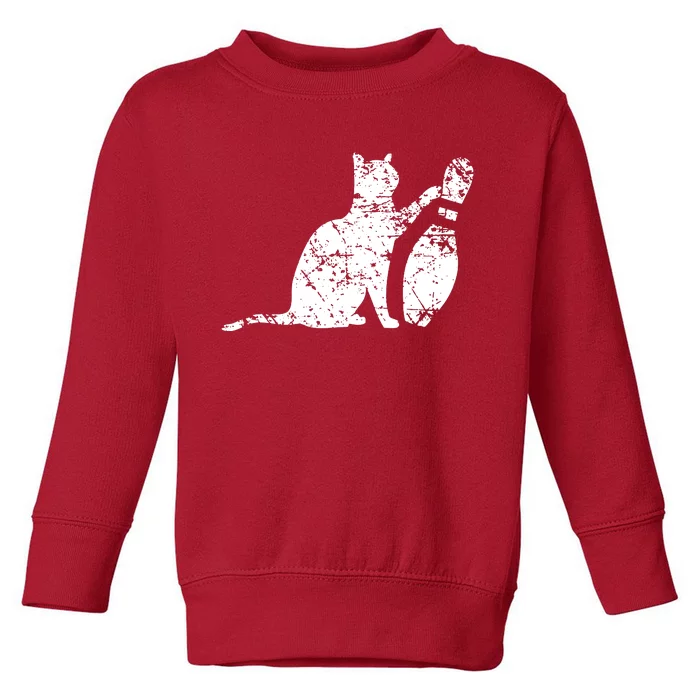 Ornery Alley Cat Tipping Bowling Pin Toddler Sweatshirt