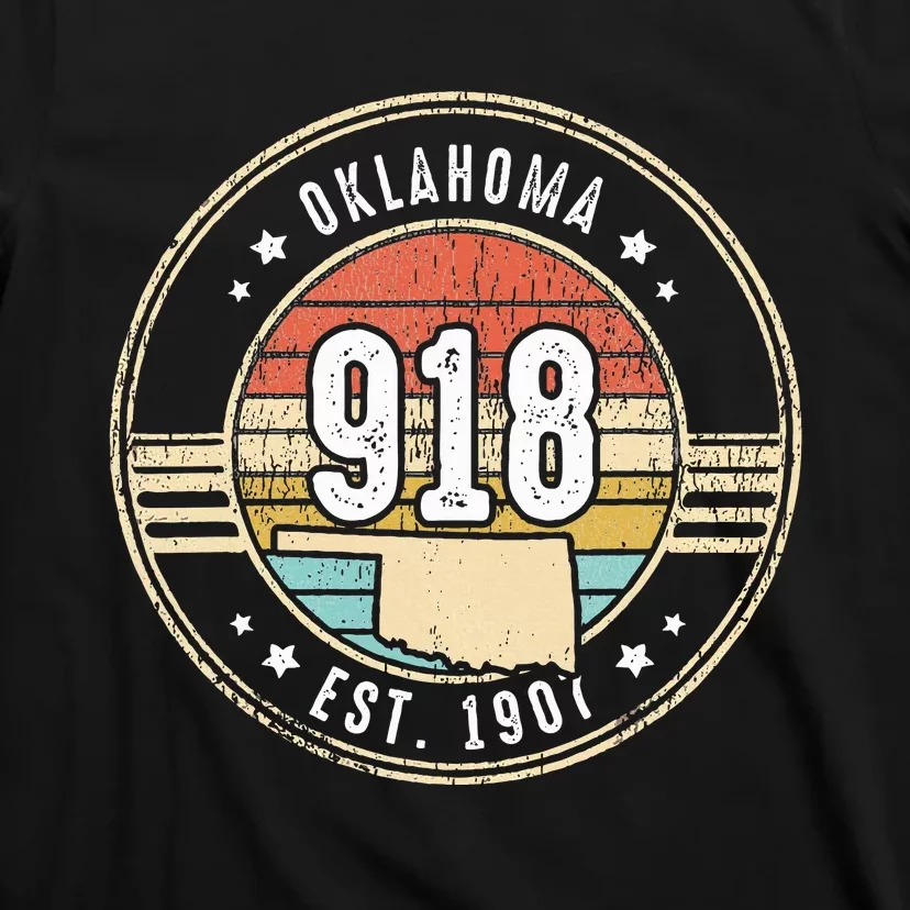 Oklahoma Area Code 918 Home State Pride Souvenir T-Shirt