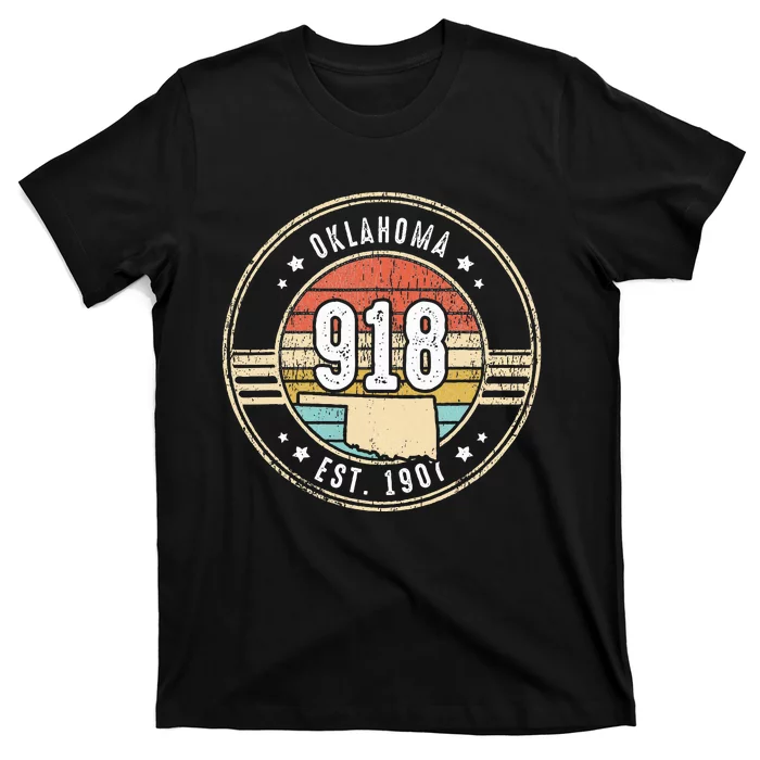 Oklahoma Area Code 918 Home State Pride Souvenir T-Shirt