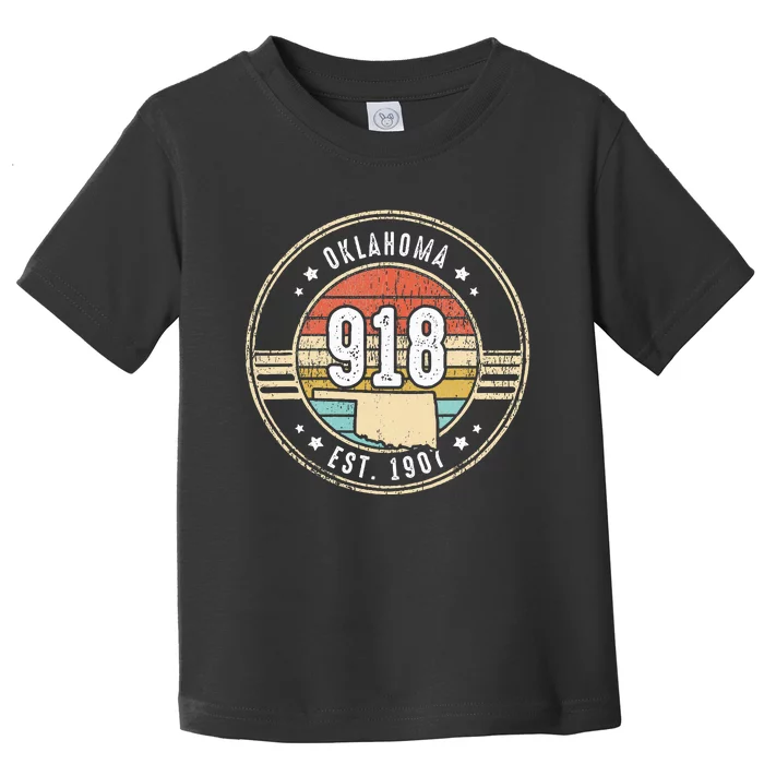 Oklahoma Area Code 918 Home State Pride Souvenir Toddler T-Shirt