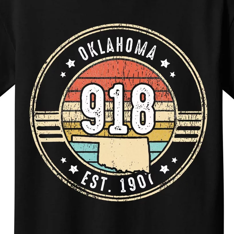 Oklahoma Area Code 918 Home State Pride Souvenir Kids T-Shirt