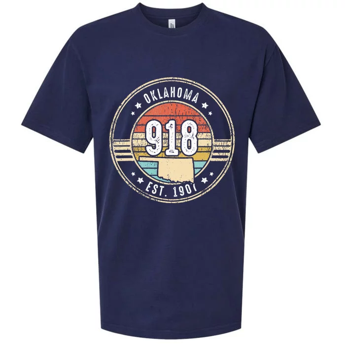 Oklahoma Area Code 918 Home State Pride Souvenir Sueded Cloud Jersey T-Shirt