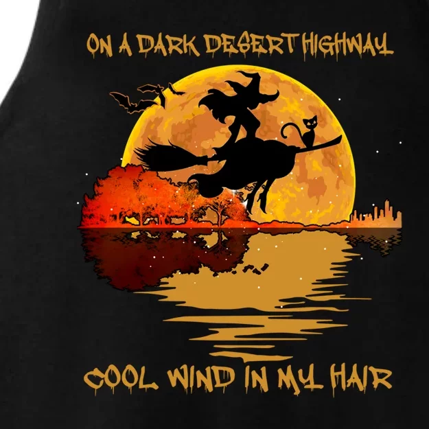 On A Dark Desert Highway Cool Wind In My Hair Witch Ladies Tri-Blend Wicking Tank