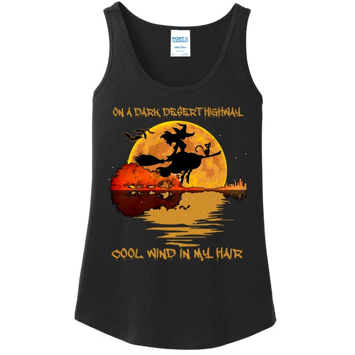 On A Dark Desert Highway Cool Wind In My Hair Witch Ladies Essential Tank