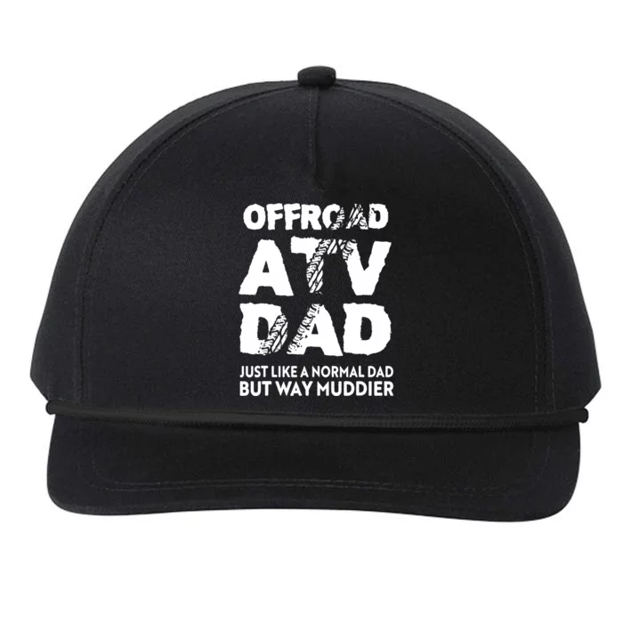 OffRoad ATV Dad Funny Quad 4Wheeling Father Snapback Five-Panel Rope Hat