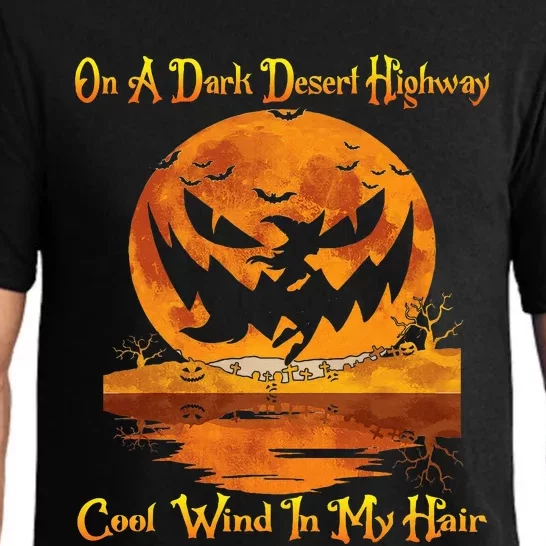 On A Dark Desert Highway Halloween Pajama Set