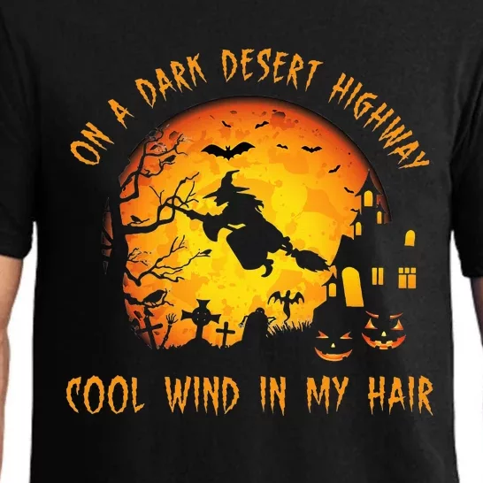 On A Dark Desert Highwaycool Wind In My Hair Witch Pajama Set