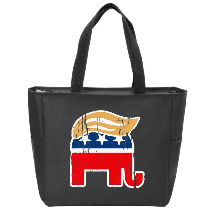 Original Authentic Donald Trump Elephant Zip Tote Bag