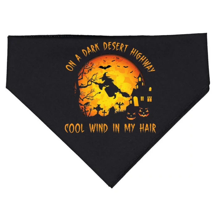 On A Dark Desert Highway Cool Wind In My Hair Witch USA-Made Doggie Bandana