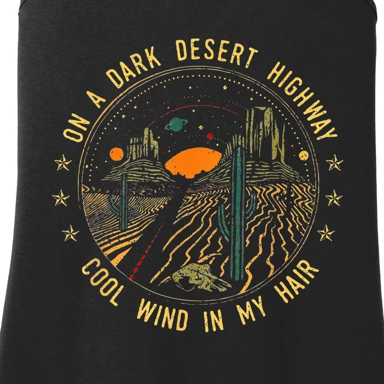 On A Dark Desert Highway Cool Wind In Retro Ladies Essential Tank