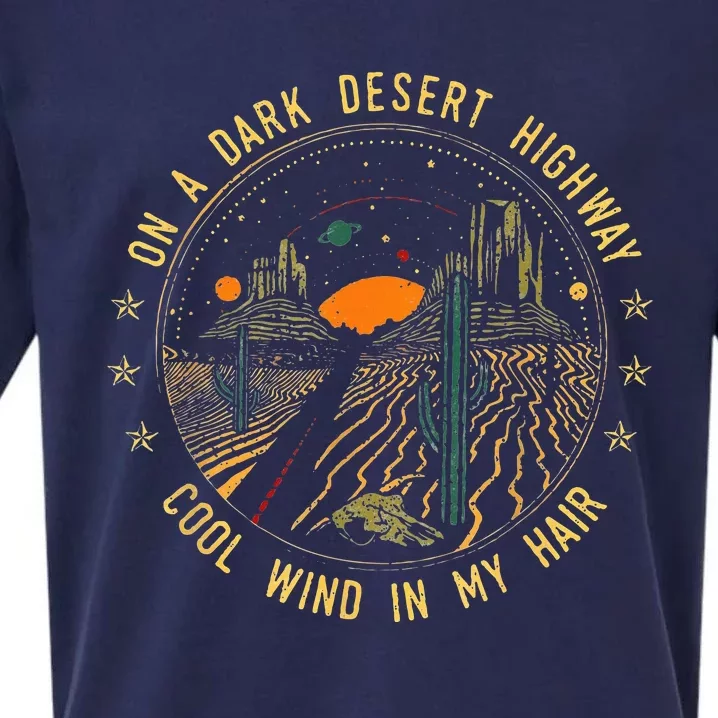 On A Dark Desert Highway Cool Wind In Retro Sueded Cloud Jersey T-Shirt