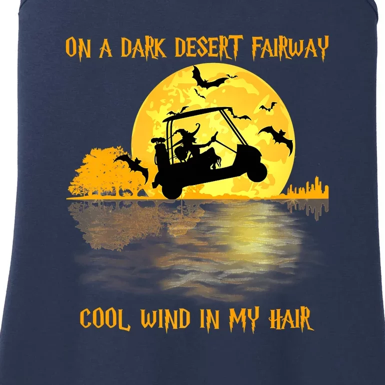 On A Dark Desert Fairway Golf Witch Cool Wind In My Hair Ladies Essential Tank