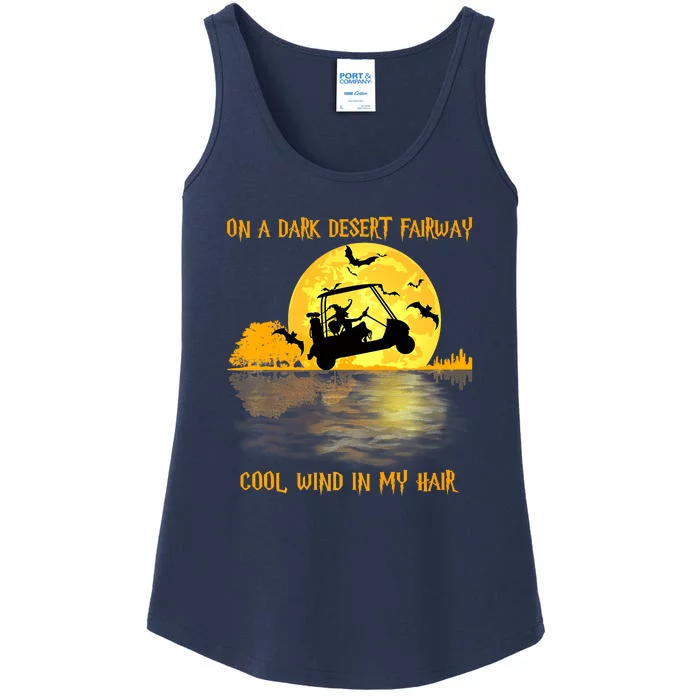 On A Dark Desert Fairway Golf Witch Cool Wind In My Hair Ladies Essential Tank