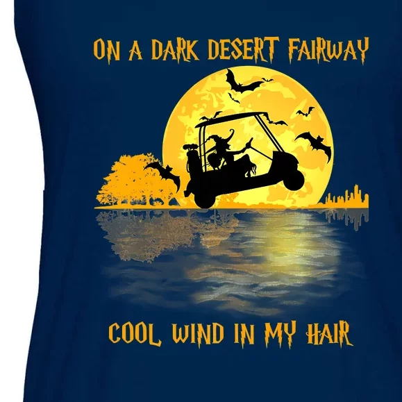 On A Dark Desert Fairway Golf Witch Cool Wind In My Hair Ladies Essential Flowy Tank