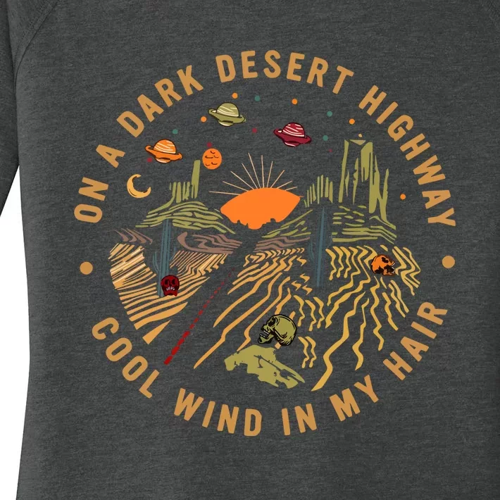 On A Dark Desert Highway Adventure Women's Perfect Tri Tunic Long Sleeve Shirt