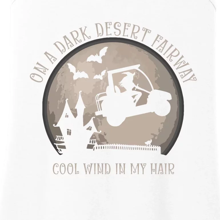 On A Dark Desert Fairway Cool Wind In My Hair Golf Witch Long Sleeve Ladies Essential Tank