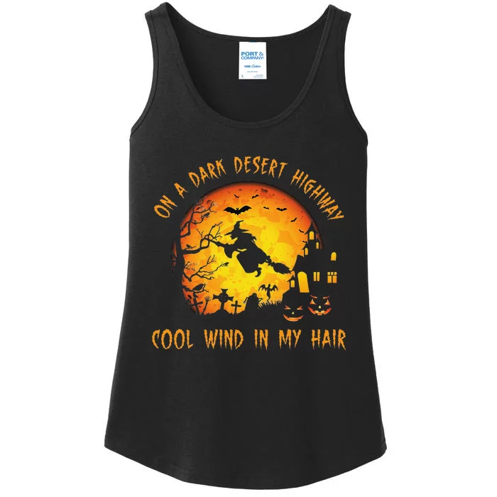 On A Dark Desert Highway Cool Wind In My Hair Witch Ladies Essential Tank