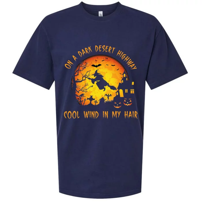 On A Dark Desert Highway Cool Wind In My Hair Witch Sueded Cloud Jersey T-Shirt