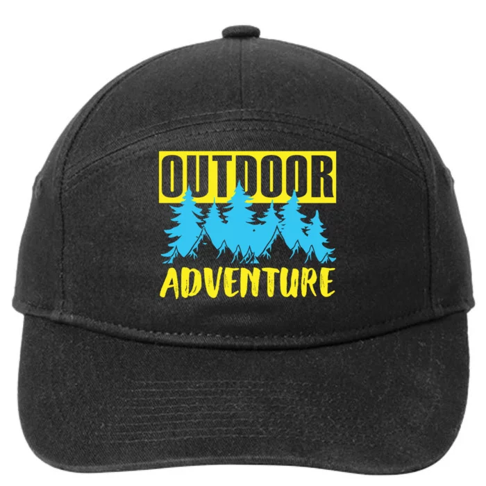 Outdoor Adventure Enthusiast Graphic 7-Panel Snapback Hat