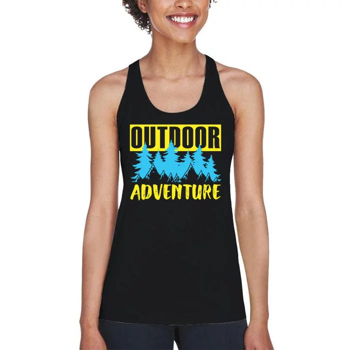 Outdoor Adventure Enthusiast Graphic Women's Racerback Tank