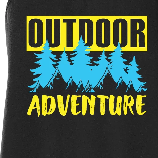 Outdoor Adventure Enthusiast Graphic Women's Racerback Tank